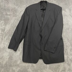 Brooks Brothers 346 Men's Blazer Sport Coat Black Wool Blend Stretch 48‎ Long